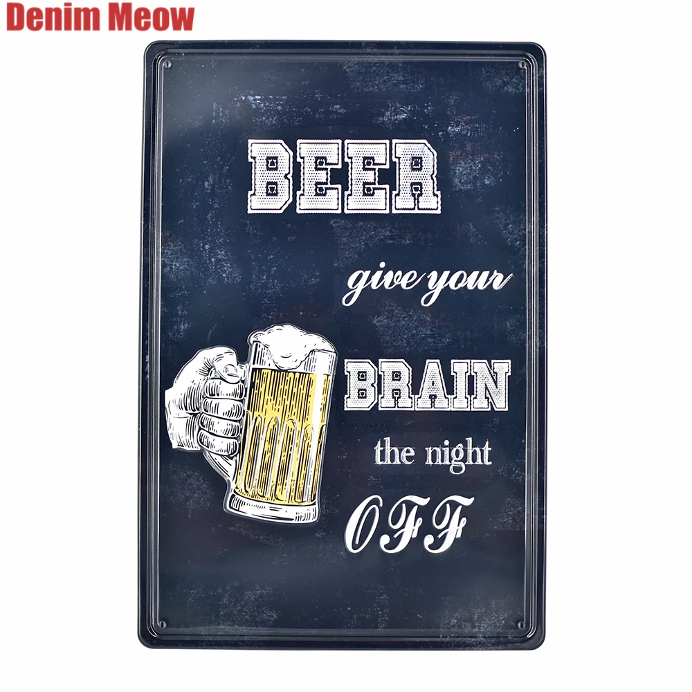 Пивное меню винтажные тисненые металлические s Бар Паб казино вечеринки