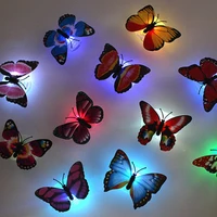 colorful luminous butterfly led night light wedding decorative lamp stickers children small gifts for home bedroom decorative
