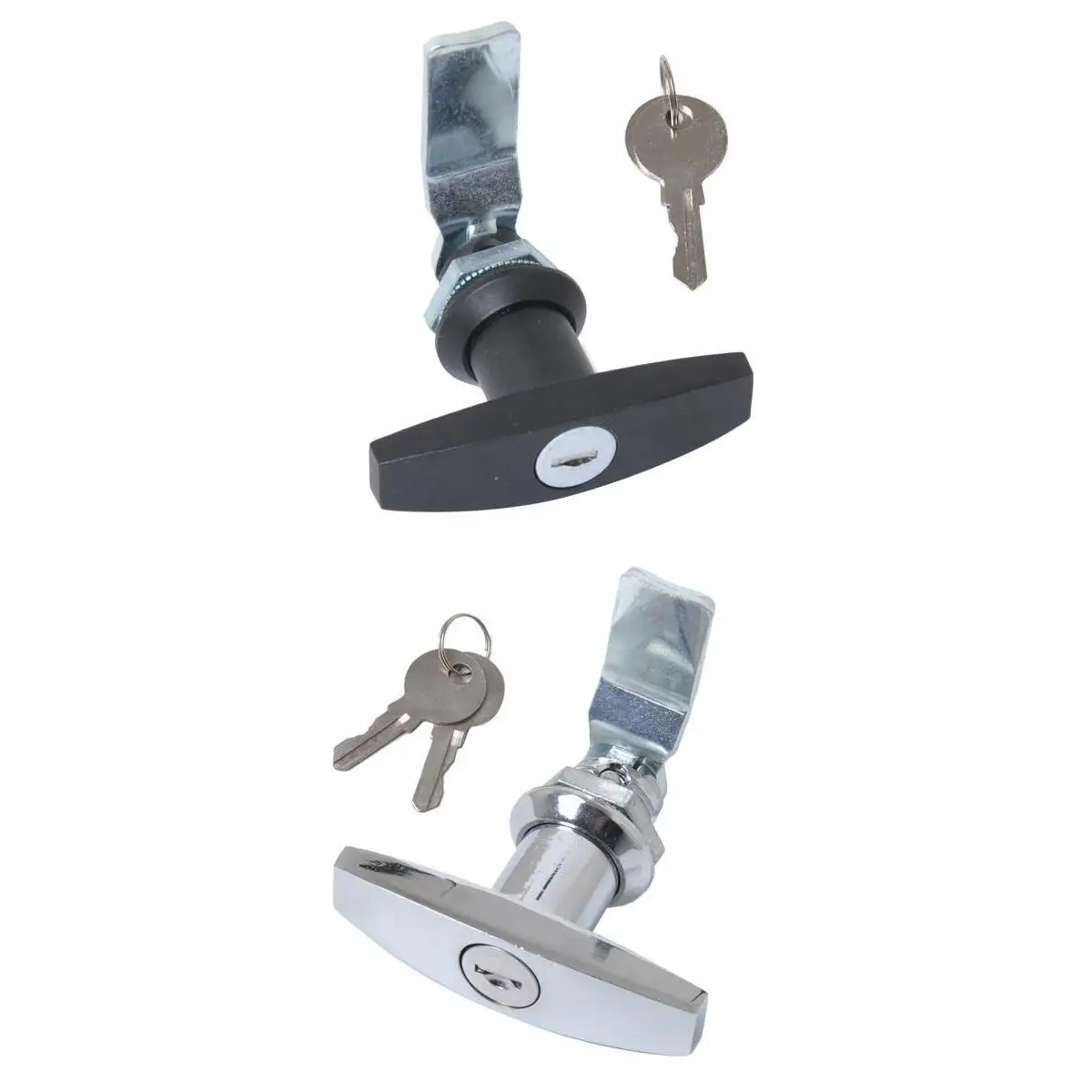 2 пакета Keyed замок двери гаража T Handle сборка для трейлера караван RV Toolbox хром +