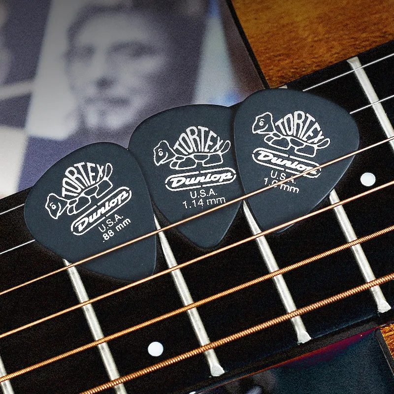 1 pc dunlop tortex black guitar picks bass mediator acoustic electric accessories classic thickness 0 50 60 730 881 01 14mm free global shipping