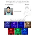 Индивидуальный фирменный логотип, 3D лампа, светодиодный ночсветильник, подарок на День святого Валентина для парня, девушки, ребенка, собаки, украшение для комнаты, прикроватная лампа