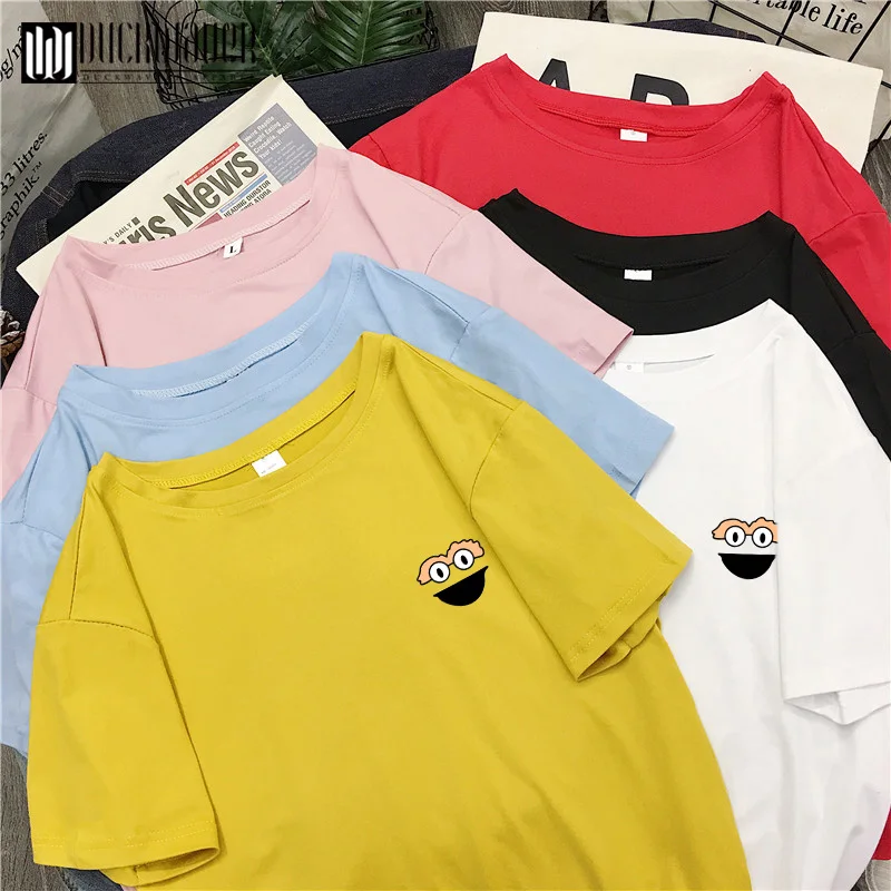 Женская футболка Duckwaver простая летняя с забавным принтом и О образным