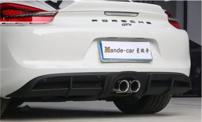 ABS Черный Грунтовка заднего бампера спойлер Диффузор Крышка для Porsche Cayman 981 GT4 2013