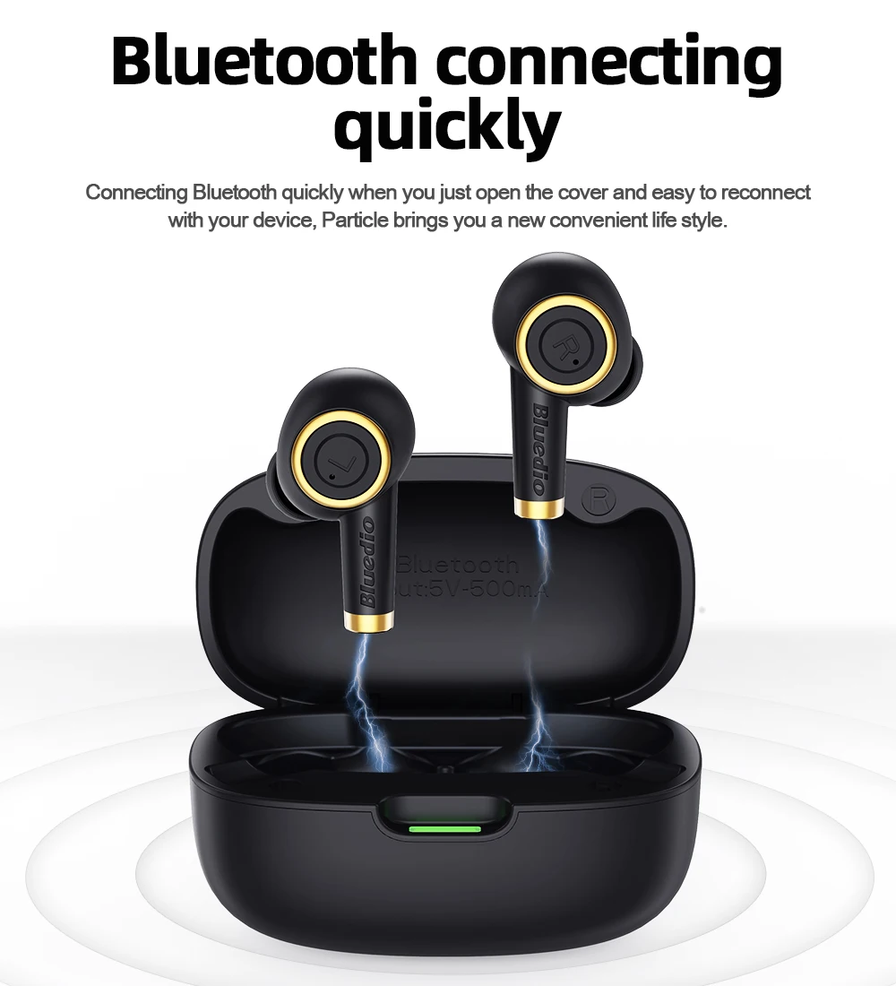 Новинка TWS Earbud Bluedio Partical Bluetooth 5 0 бас наушники спортивные водонепроницаемые