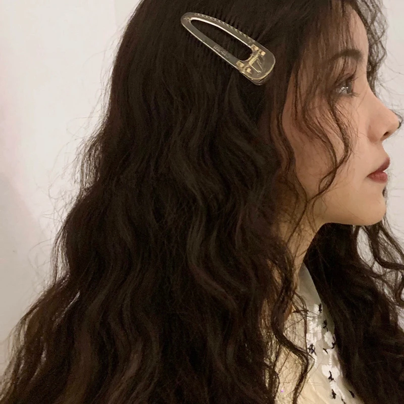 

1 PC Transparent Big Size Fashion Women Girls Korean Style Simple Hair Clips Waterdrop Hair Accessories Jelly Elegant Headwear