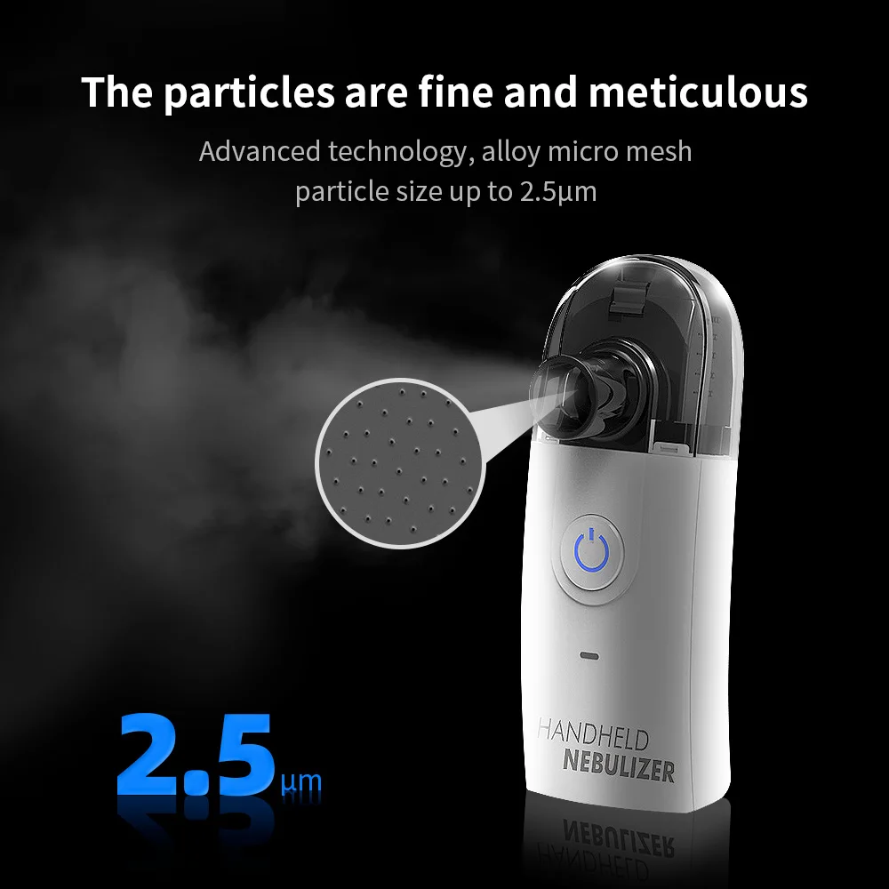 

OLIECO Mini Handheld Mesh Nebulizer Asthma Inhaler Atomizer Child Adults Portable Silent Nebulizador USB Health Care Humidifier