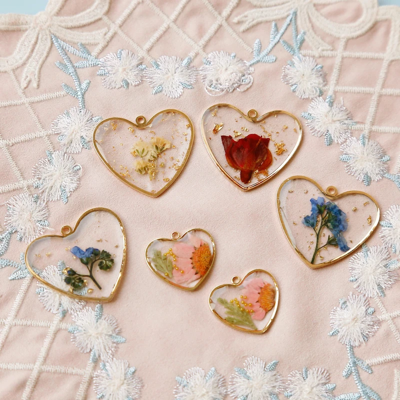 Ботанический сад милый ретро любовь кулон Натуральный Реальный цветок УФ