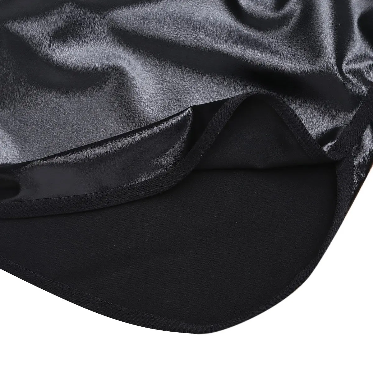 Искусственные кожаные боксёры ствол WetLook гостиная спортивные шорты боксеры