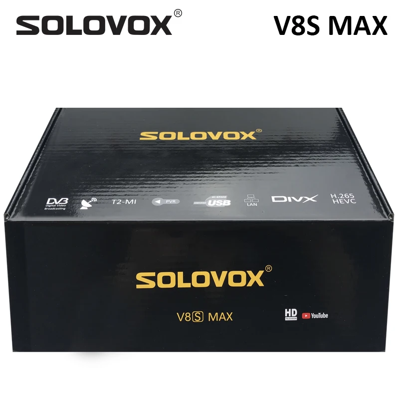 Спутниковый ТВ приемник SOLOVOX 2020 V8S MAX FHD ALI3521 с поддержкой USB WiFi YOUTUBE Xtream H265 STB декодер