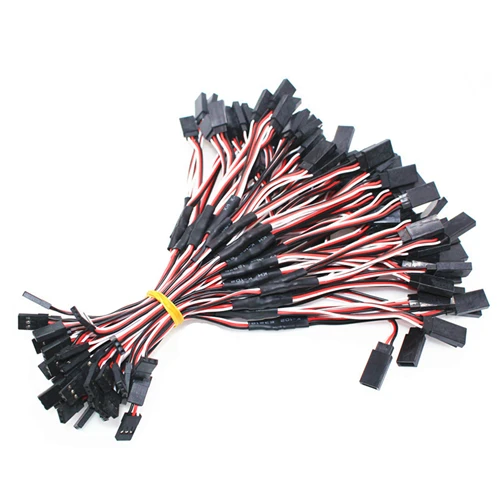 

100Pcs Y Type 15cm 3Ways 60 Core Filaments DuPont Wire Extension Leads For Airplane Model Steering Serve Motor Black-Red-White