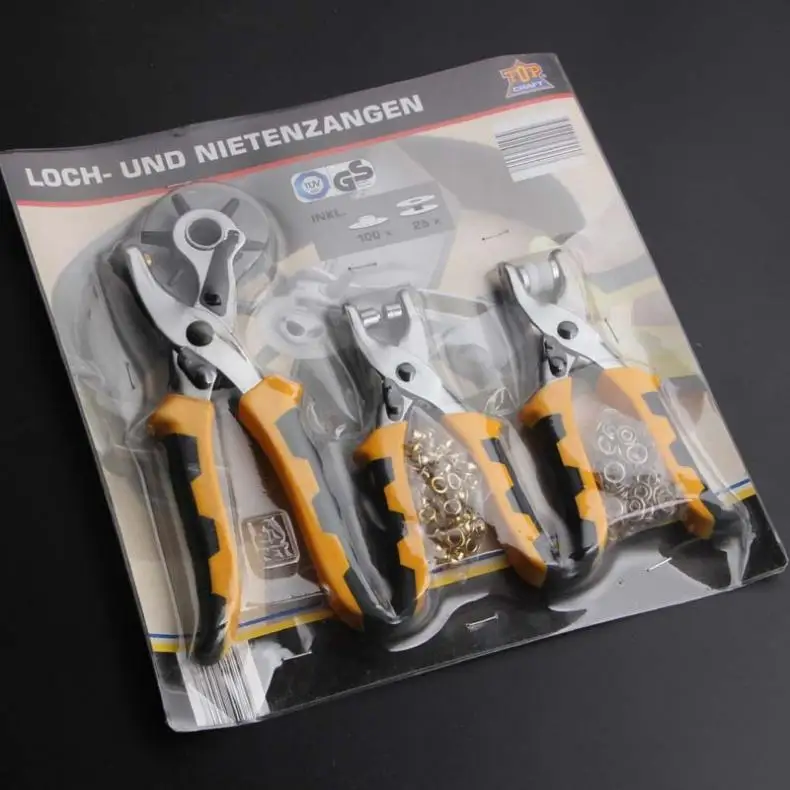 

3 pcs / lot 3 in1 Leather Punching Pliers Pressure Pliers Chrysanthemum Pliers Setter Tool Kit with Belt Buckle and Daisy Buckle