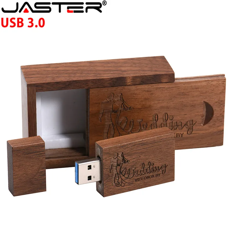 Деревянный USB флеш накопитель JASTER с логотипом клиента usb 3 0 + Подарочная коробка 4