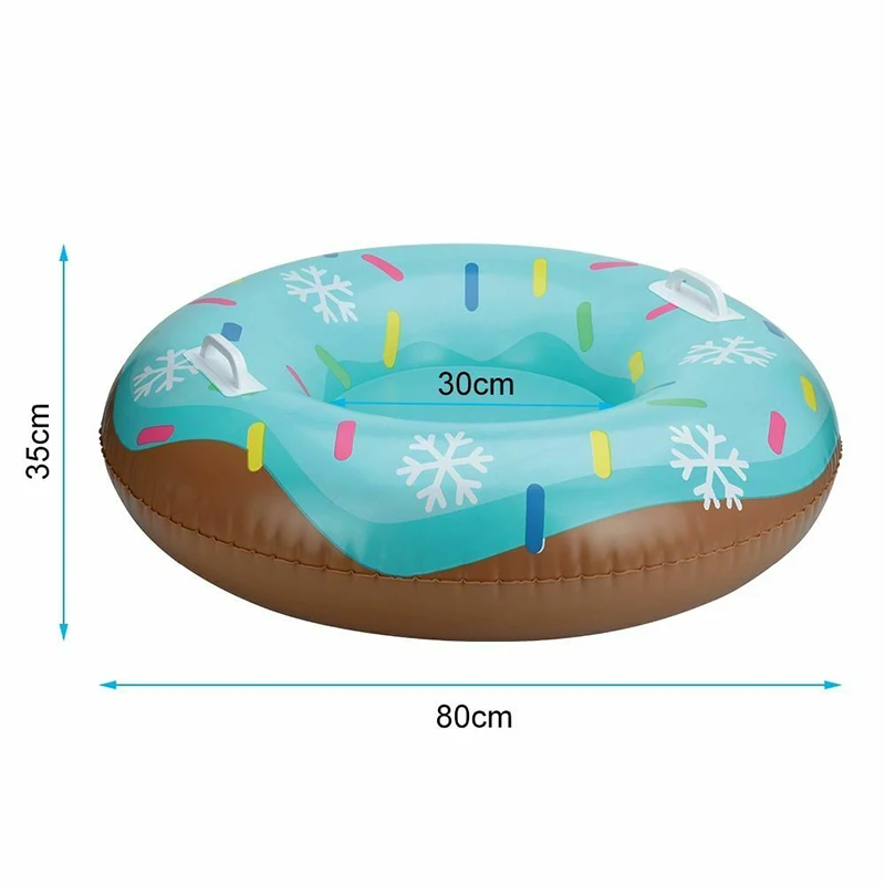 

Winter Inflatable Ski Ring With Handle Durable Thickened Version Suitable For Children And Adults Outdoor Ski Accessories