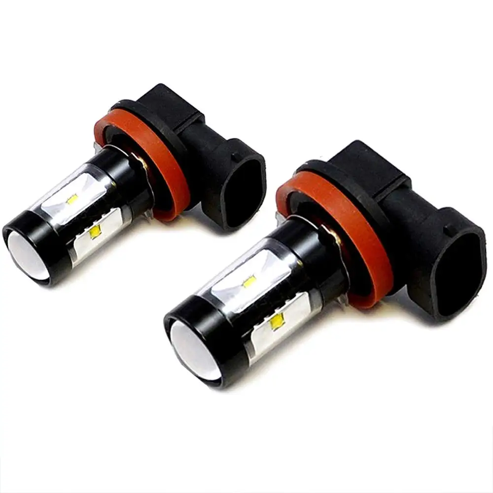 

2x H8 H11 H16 6000K White 100W High Power LED Fog Light Driving Bulb