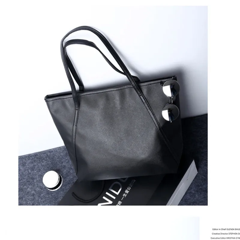 Adisputent Simple Women Shoulder Bags Large Capacity PU Leather Casual Tote Handbags For 2019 Shopper Bag bolsas feminina | Багаж и сумки