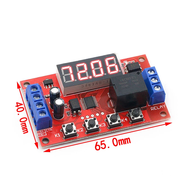 Релейный модуль с регулируемой задержкой времени постоянный ток 5 В 12 24 10 А 32
