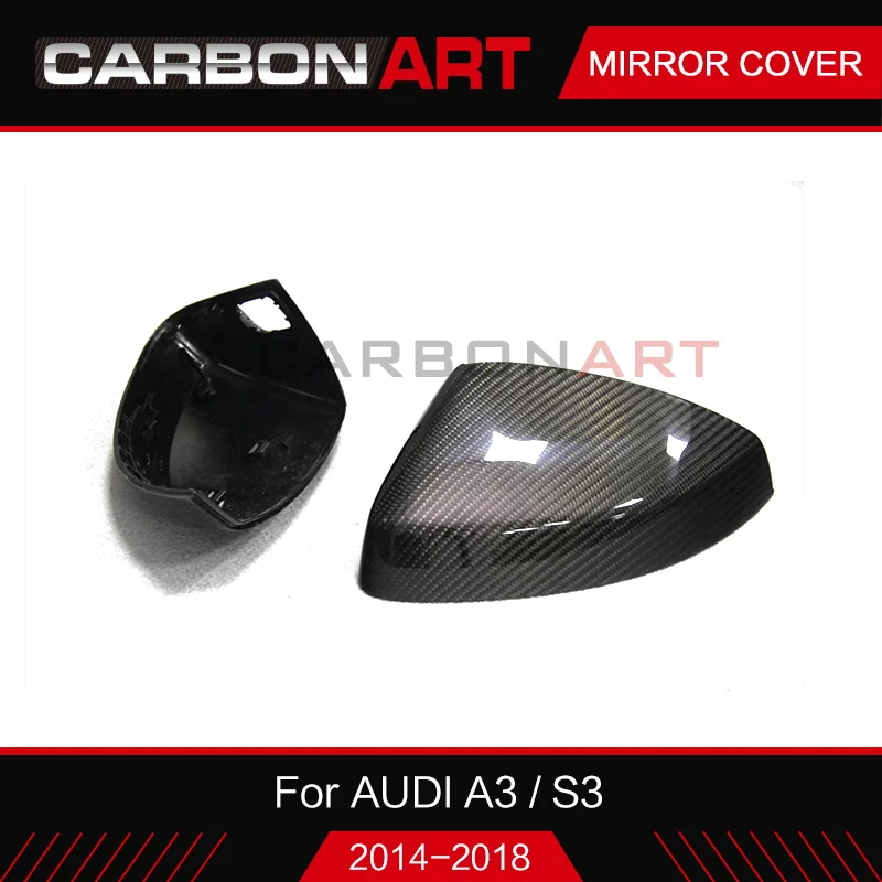 Для Auddi A3 S3 боковые зеркальные крышки из настоящего углеродного волокна 2014 2017