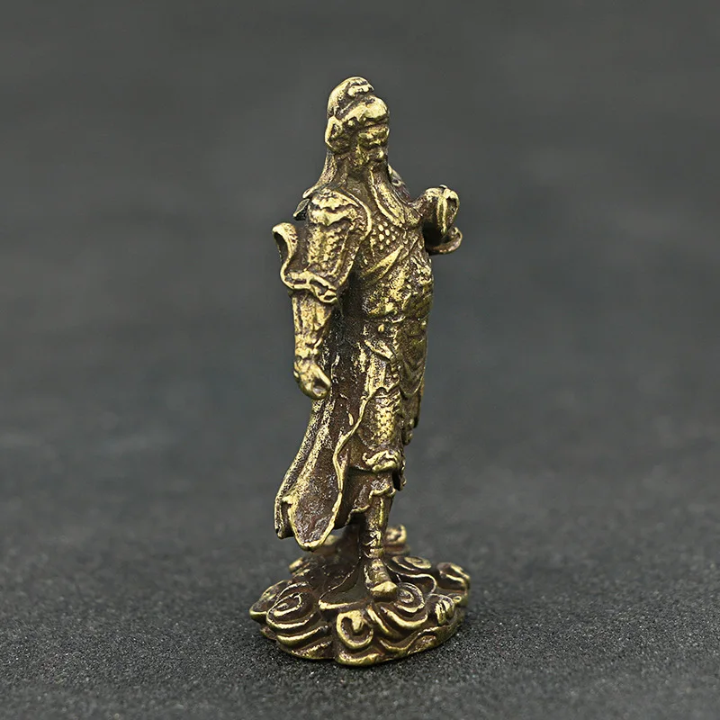 Винтажные медные китайские статуэтки бога богатства искусственные маленькие