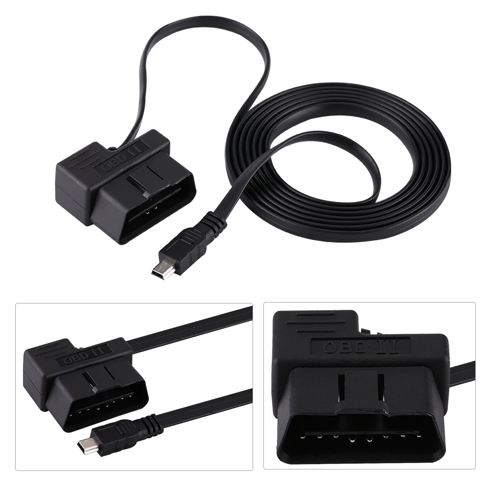 Автомобильный OBD2 EOBD 16pin диагностический OBD II для мини USB кабель удлинитель адаптер