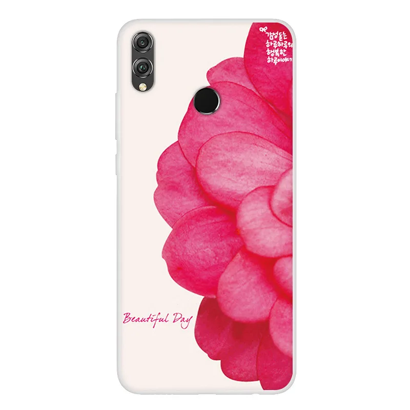 Honor8x Cases For Honor 8S 8X Silicone Cover Clear TPU Pattern Cute Sakuta Daisy Flower Soft Bumper Fundas Honor8s 8 x x8 | Мобильные