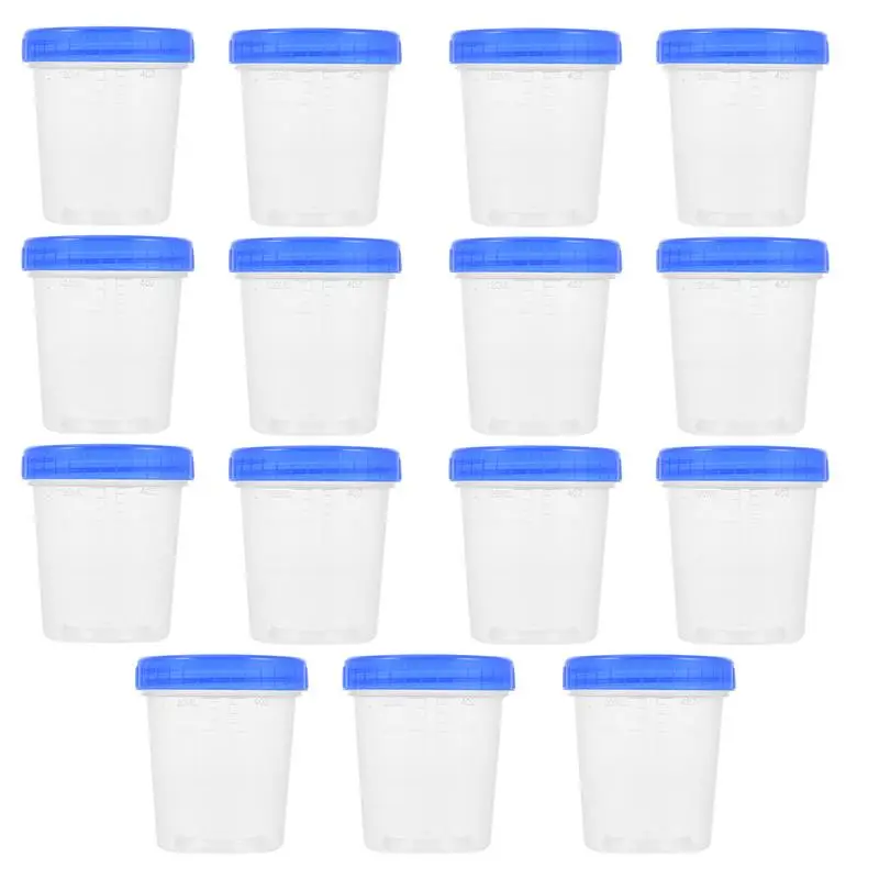 

15pcs Specimen Cups Measuring Cups Graduated Laboratory Cups 120ml Sampling Cups
