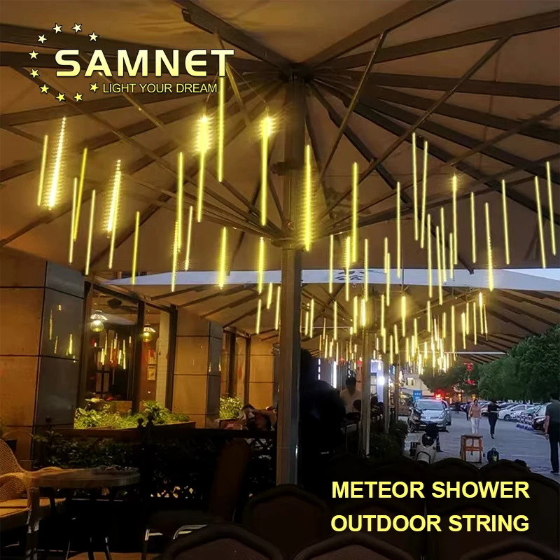 

Christmas LED Meteor Shower Garland Decoration Lights For Holiday Strip Light Outdoor Waterproof Fairy Lights For Home Eave Tree