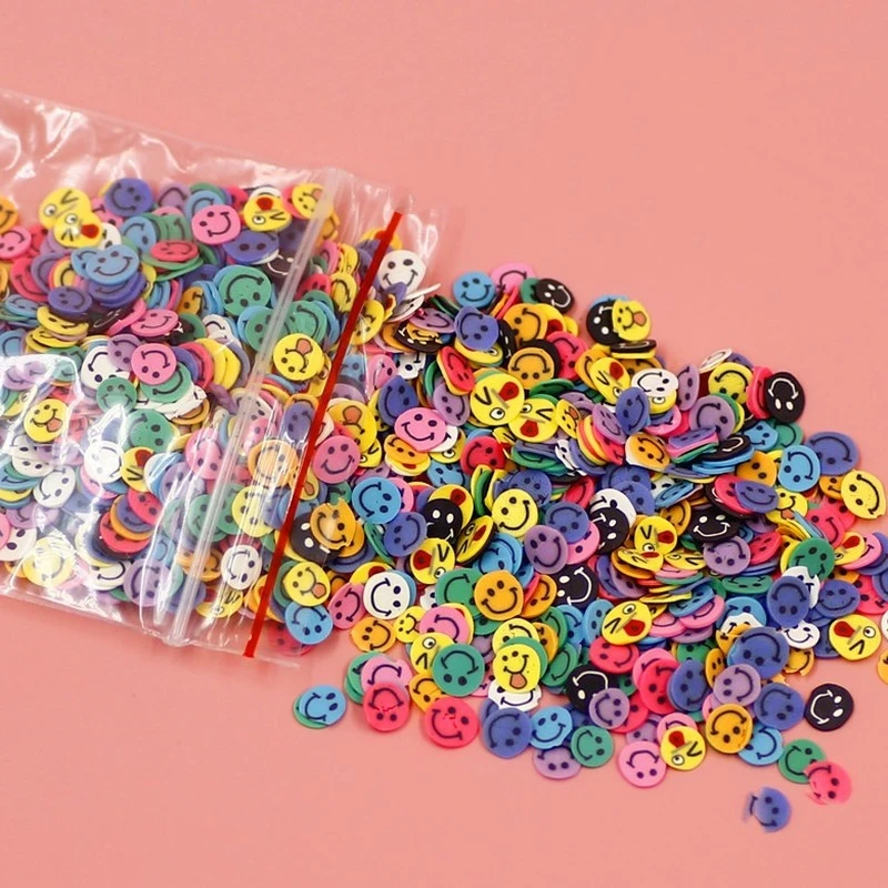 emoji 1000 шт слайм наполнитель фруктовые Ломтики DIY глина игрушки Моделирование Пластилин инструмент Полимерная глина наполнитель фруктовый слайм инструмент для пластилиновой игрушки - Цвет: emoji