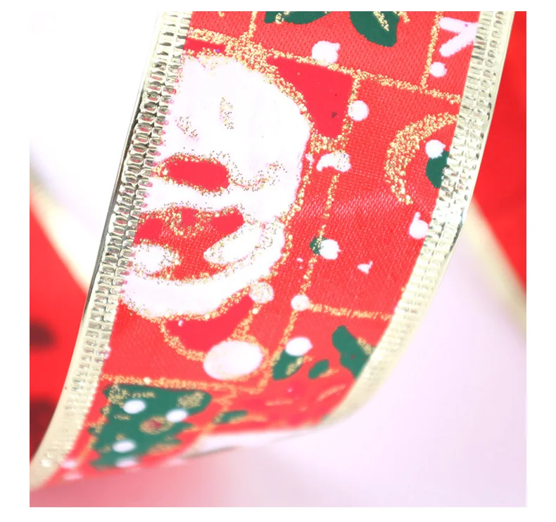 2019 Новое поступление Санта Рождественская лента напечатанная Grosgrain декорации с