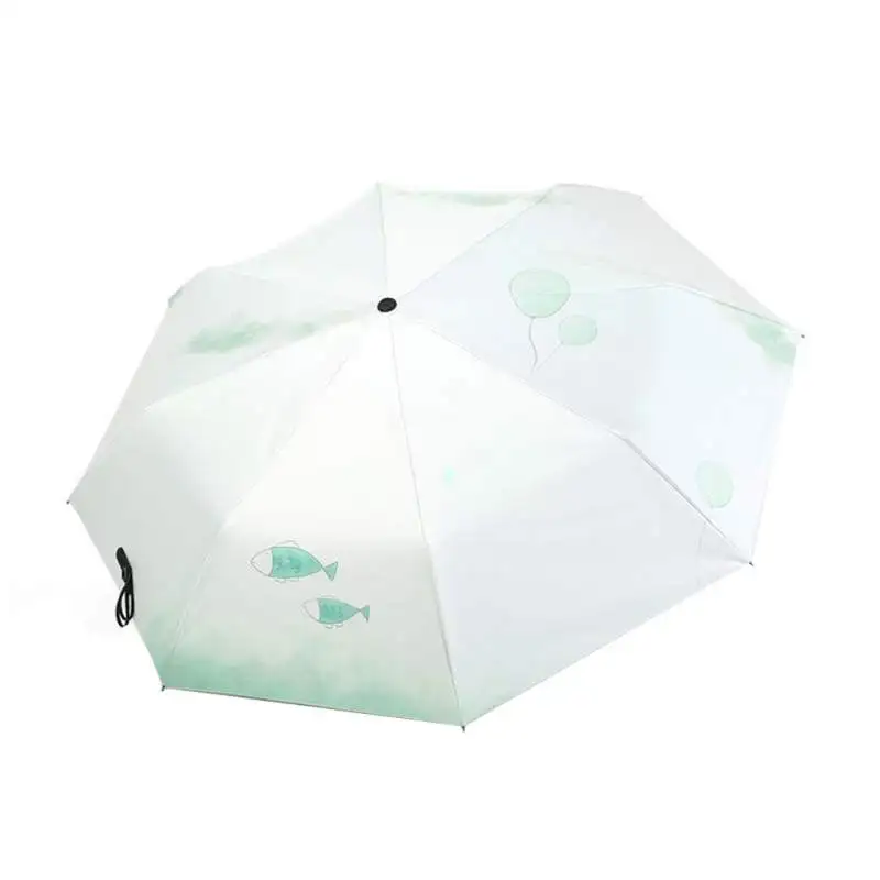 Летний 3 складной портативный дорожный Зонт ветронепроницаемый двойного