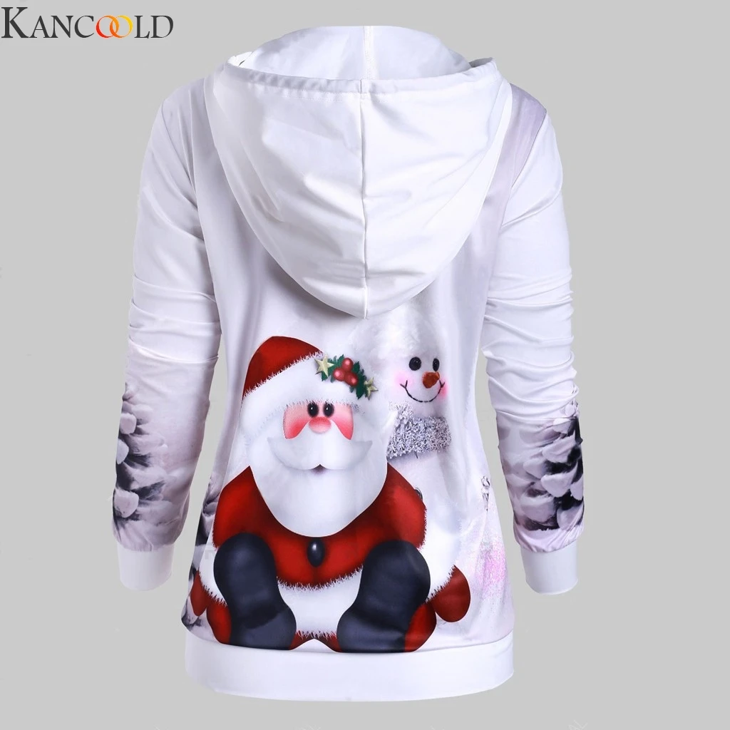 KANCOOLD Winter Women Sweatshirt Fashion Parent-child Christmas Snowflake Print Hoodie Pullover Top High Quality 4 Colors S-XXXL | Женская
