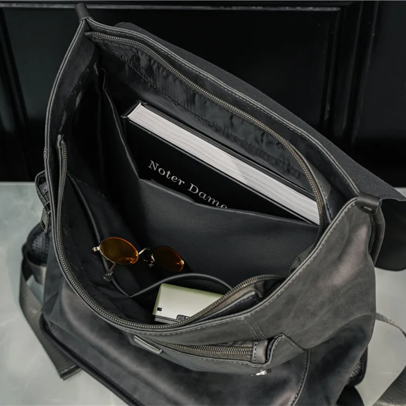 Винтажный матовый рюкзак из искусственной кожи мужской модельер мужские рюкзаки