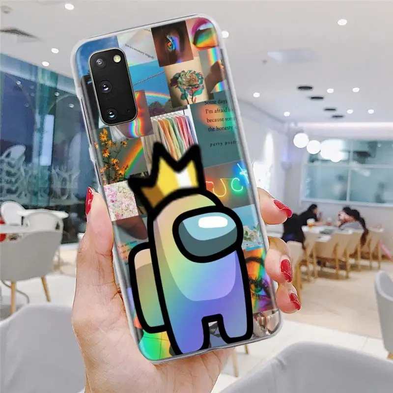 

Among Us Cartoon Phone Case For Samsung Galaxy S21 Ultra S20 FE 5G 8 9 10 Plus S20 Plus S20 Ultra Hard PC Back Cover Coque Capa