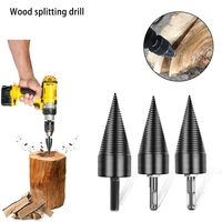 324245mm firewood machine drill wood cone punch drive drill bit wood log splitter auger splitting screw breaker tool