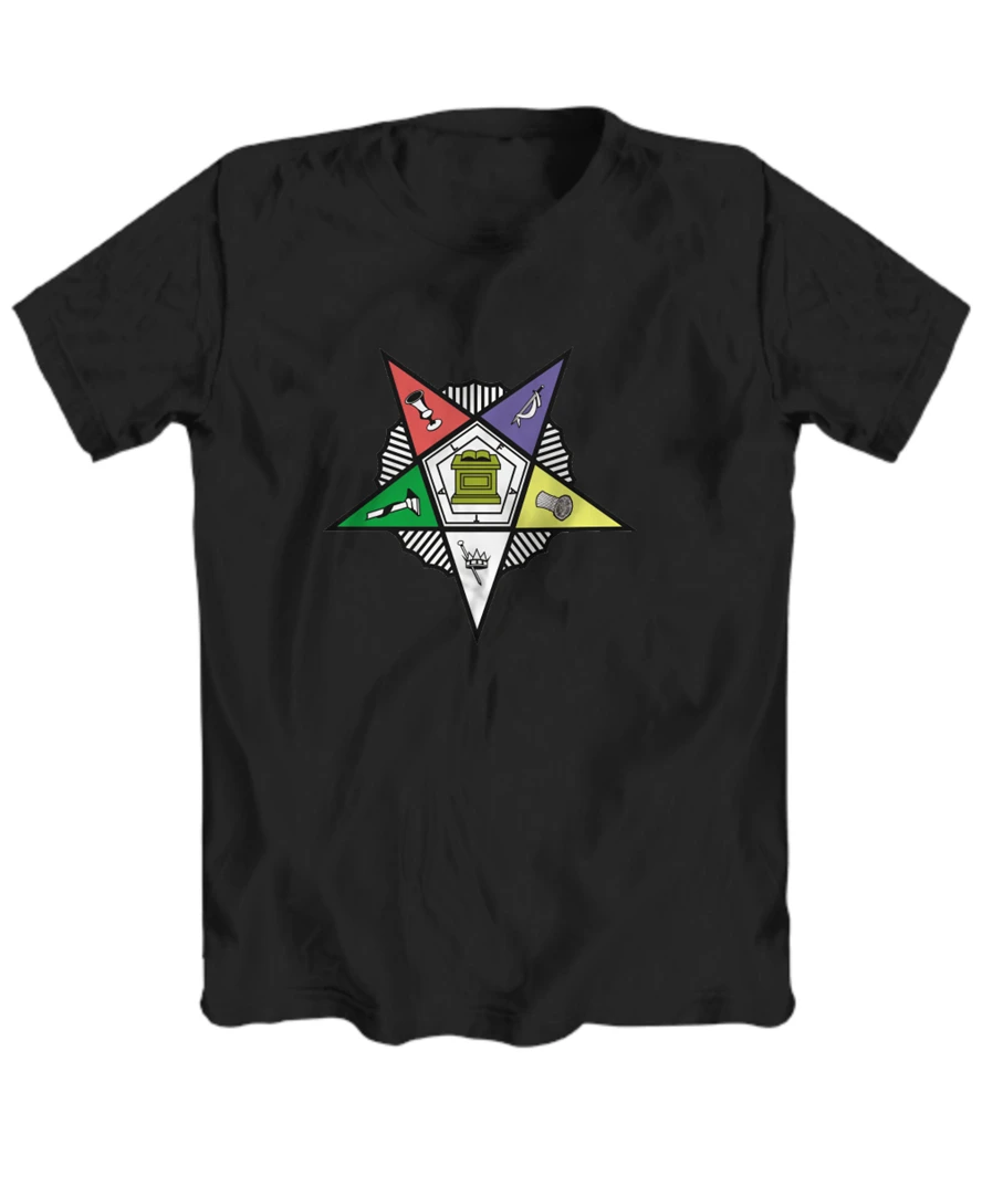 Масонская рубашка заказ Восточная звезда символ Oes Tee Freemason логотип одежда печать