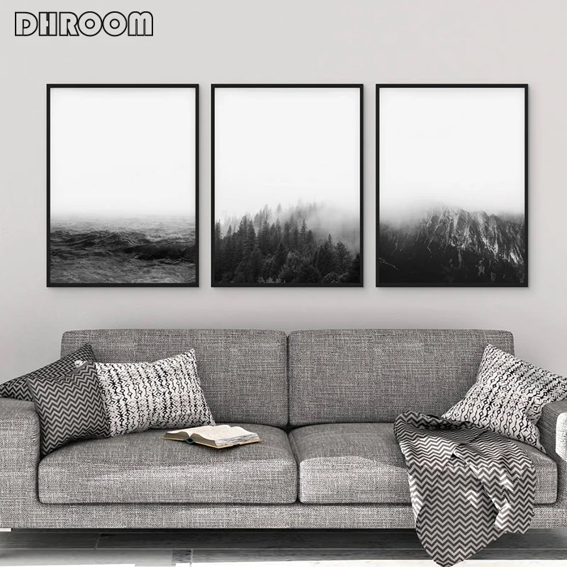 Современный пейзаж настенное искусство минималистичный холст плакат Настенная