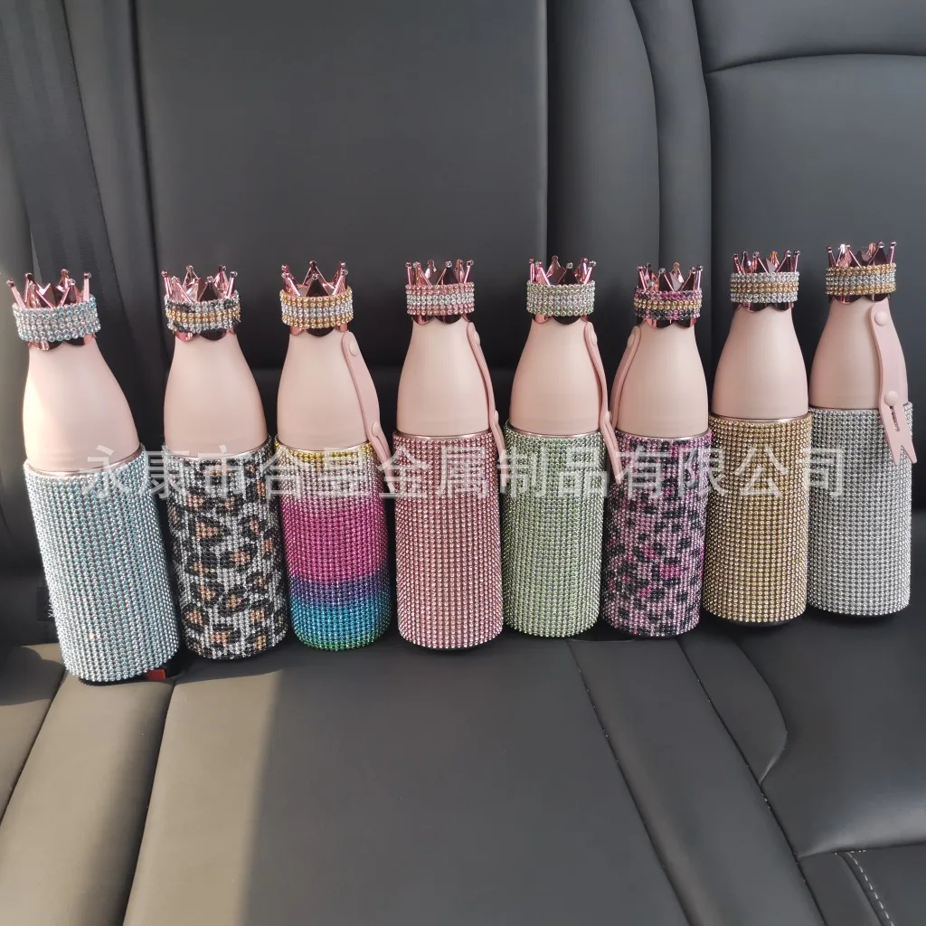 

Crown Cup Diamond Cup High-end portable Flash Diamond Kettle mug Gift Cup