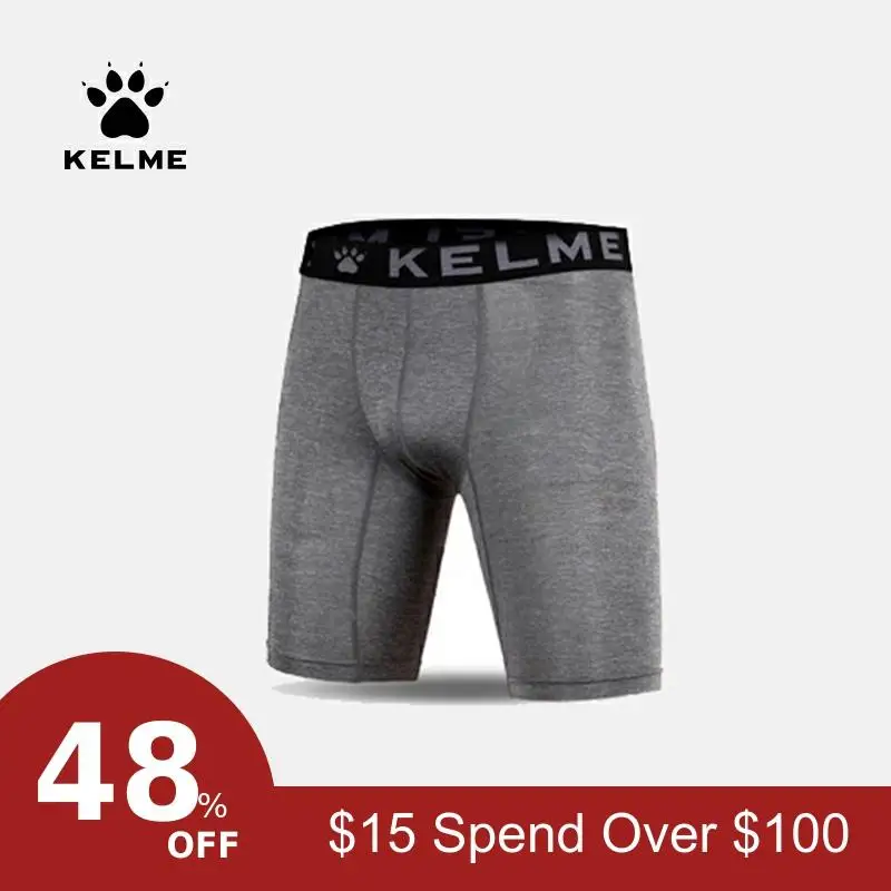 KELME облегающие шорты для бега для мужчин Спортивные Компрессионные тренировочные дышащие быстросохнущие эластичные Короткие штаны для фитнеса K15Z706