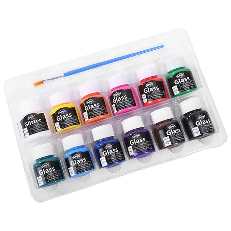 

12 x 25ml Heavy Body Colors Rich Pigments Fabric Paint Set for Painting Crafts