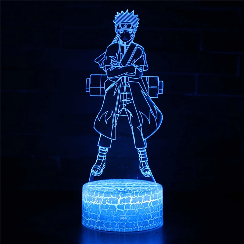 СВЕТОДИОДНЫЙ ночник в стиле аниме удзумаки 3D светильник Luminaria Team Sasuke Kakashi Hatake