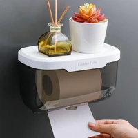 color transparent tissue box punch free wall mounted toilet paper rack waterproof paper towel rack home paper towels organizer
