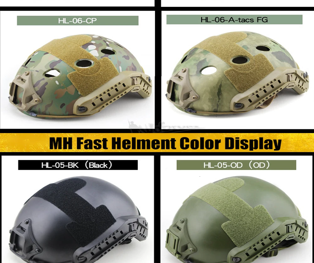 Страйкбол MH/PJ камуфляж ABS спорт OutdoorTactical Быстрый Шлем с NVG крепление направляющей встроенный циферблат внутренний комплект размер L