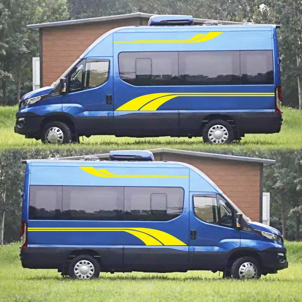 Автомобильные наклейки RV виниловые графические длинные боковые полосы для