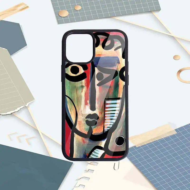 

Picasso abstract Art painting Phone Case PC For iPhone 11 12 pro XS MAX 8 7 6 6S Plus X 5S SE 2020 XR luxury design coque cover