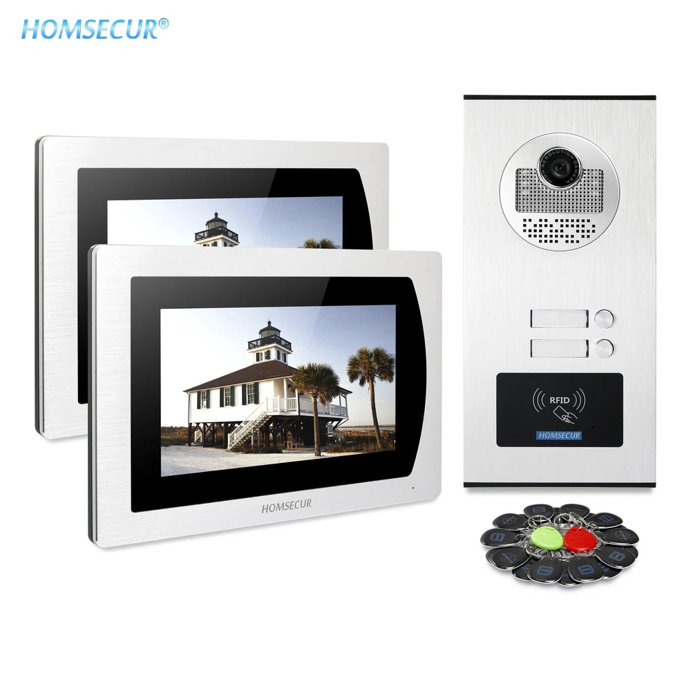 HOMSECUR 7 дюймовый видеодомофон с системой внутренней связи + двухсторонний