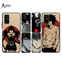 anime death note for huawei honor 30 30i 30s 20 20e 20s v20 10x 10i 10 7s 7a 7c pro plus 5g lite soft phone case