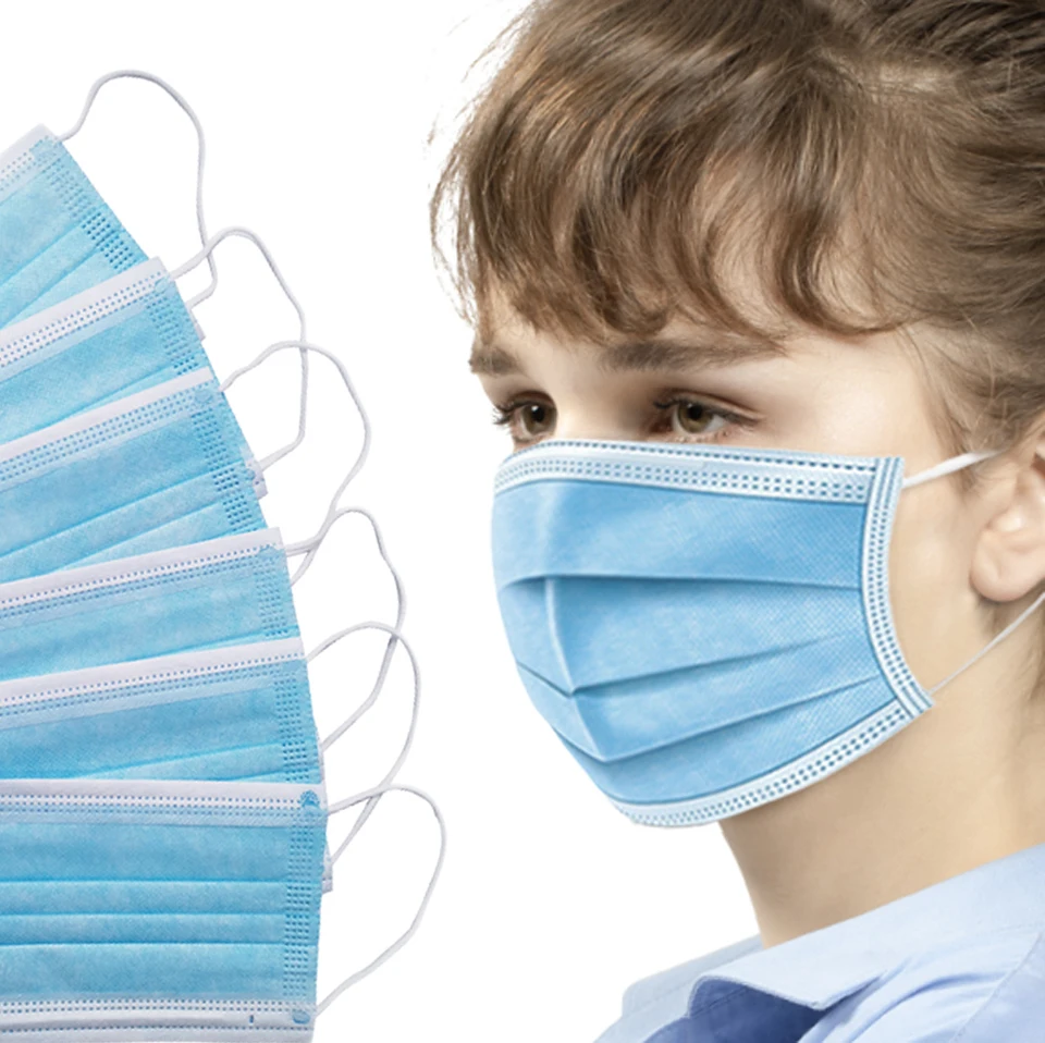 

100pcs Dropshipping Adults Children 3-layer Face Mask Meltblown Non-woven Filter 0-3-12 Age Newborn Infant Baby Kids Mouth Mask