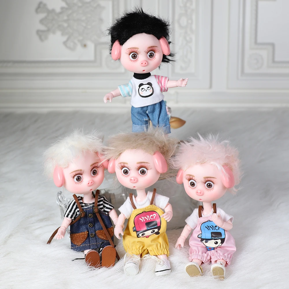 1/12 BJD DODO кукла 26 шарнирное тело 15 см мини счастливая свинка ob11 DBS с оборудованием