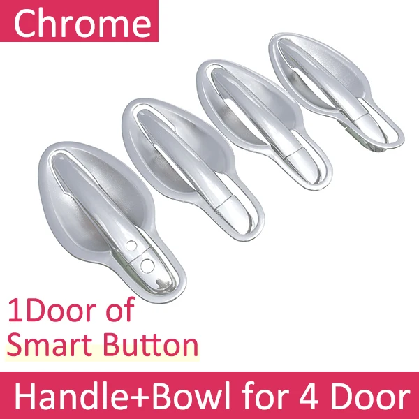 HandleBowl No Button Для Mazda CX-8 CX8 CX 8~ Роскошная хромированная внешняя дверная ручка, крышка, автомобильные аксессуары, наклейки, набор отделки из 4 дверных - Название цвета: HandleBowl No Button