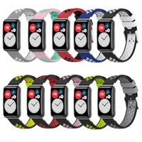 1pc watchband for huawei watch fit dual color silicone wrist strap band replacement bracelet wristband sports woman man newest