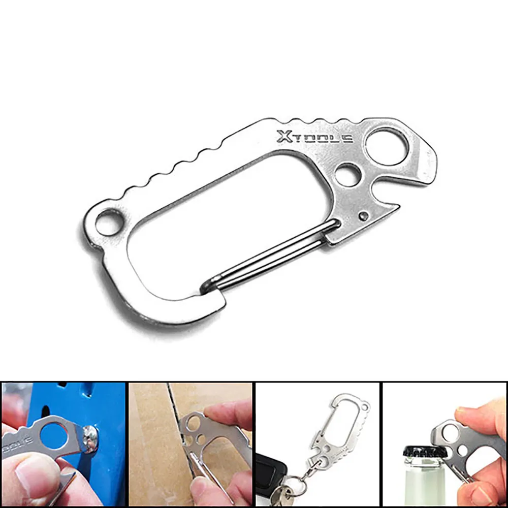 Товары для альпинизма из нержавеющей стали многофункциональный брелок карабин